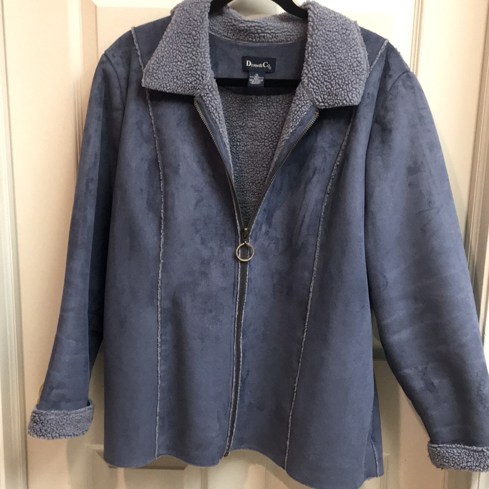Faux Sherpa/Suede Jacket